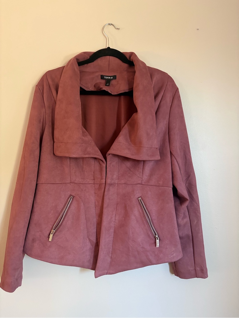 torrid Dusty Rose Suede-Look Jacket